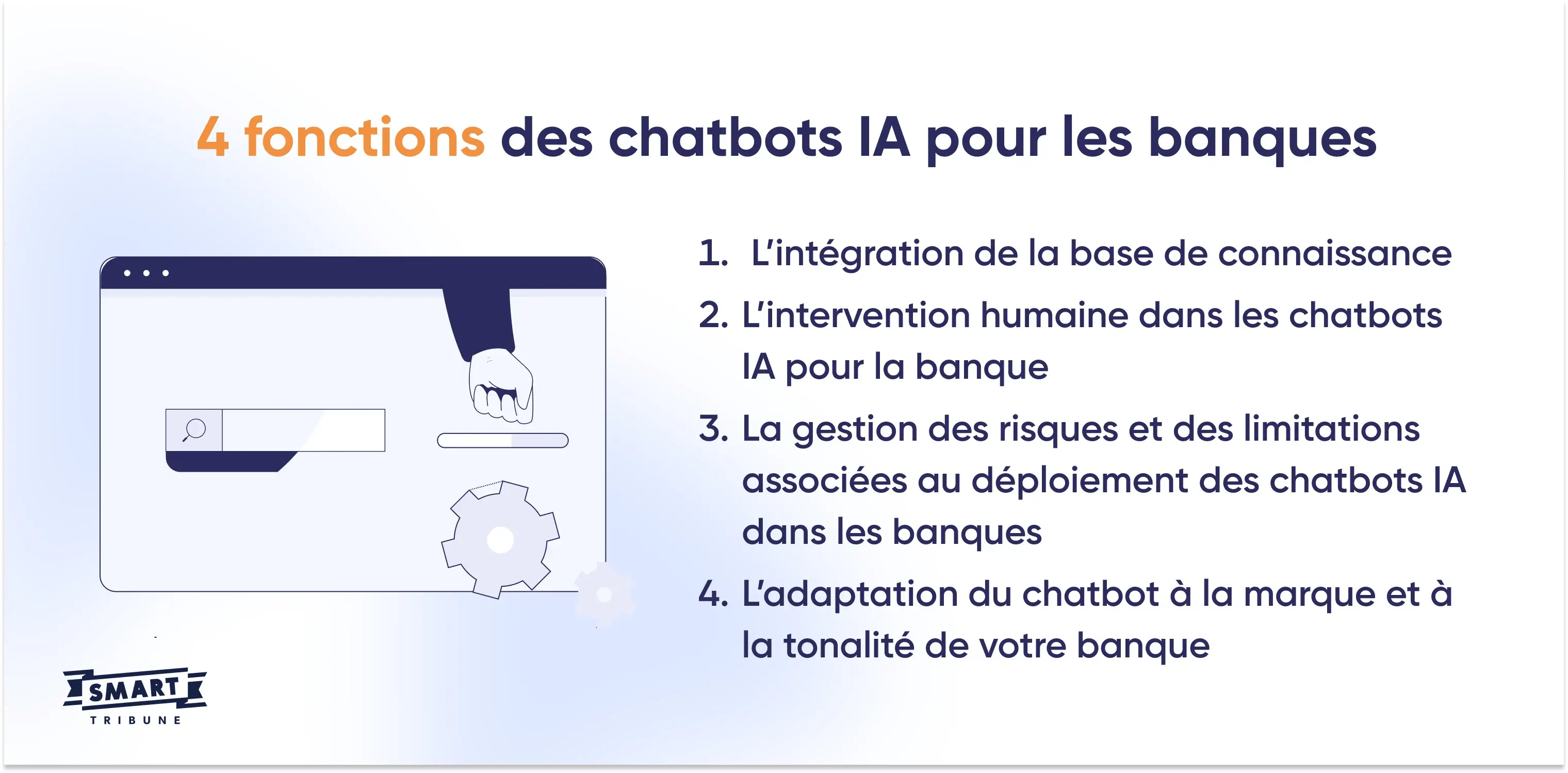 4 fonctions des chatbots IA pour les banques