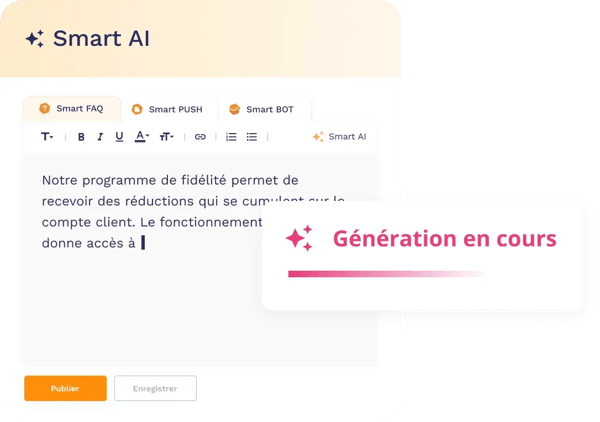 Interface d’IA générative Smart AI