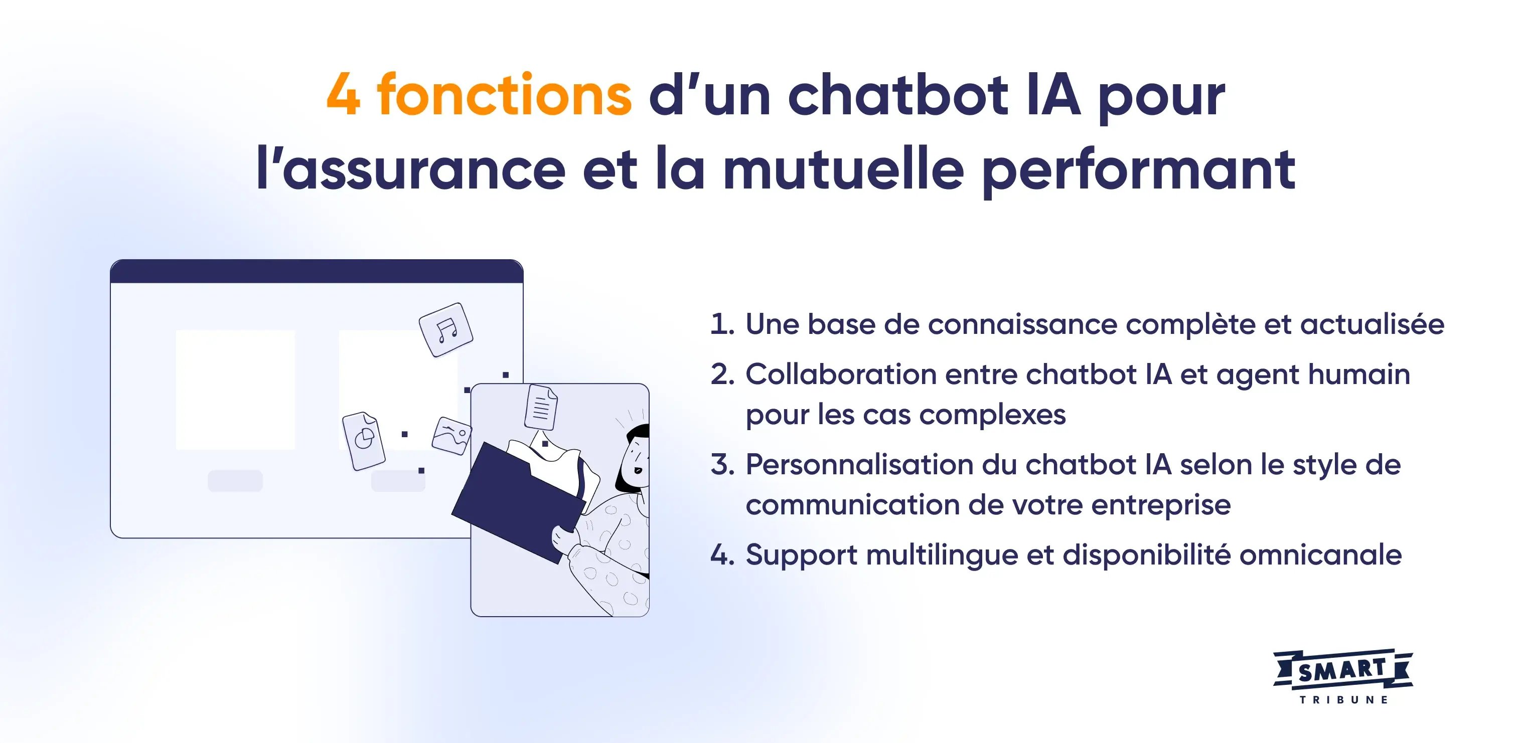 Les fonctions essentielles d’un chatbot IA pour l’assurance et la mutuelle performant