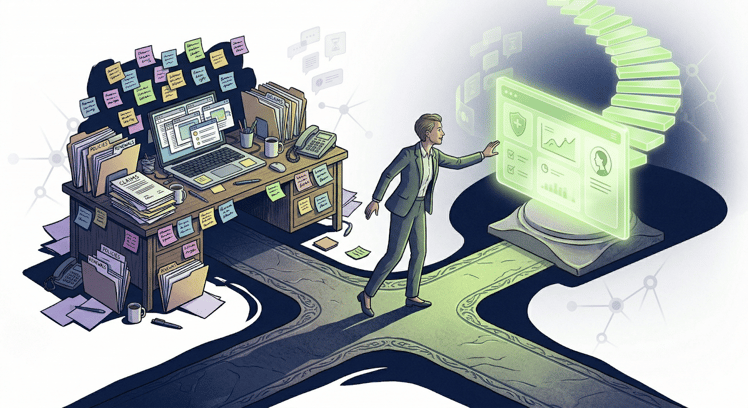 Conseiller mutuelle choisissant entre connaissance dispersée et base de connaissance unifiée IA