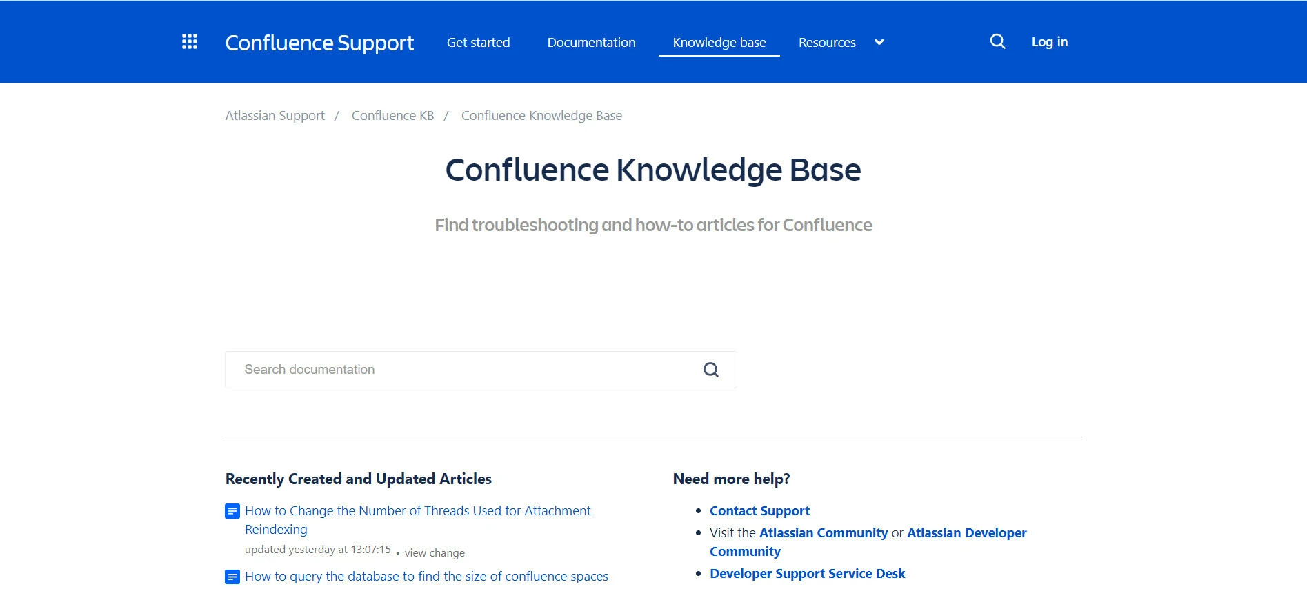 confluence knowledge base example